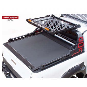 Крышка на Isuzu D-MAX  серия "Omback" с защитной дугой и багажником (светодиодные фонари в к-т не входят)